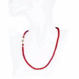 Collana sfere corallo 6mm e oro - Marina Ferraro Gioielli