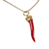 Corno Crown Corallo e Argento - Marina Ferraro Gioielli