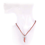 Corno Crown (Piccolo) Corallo e Argento - Marina Ferraro Gioielli