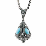 Ciondolo goccia di Sardegna e turchese - Marina Ferraro Gioielli