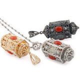 ciondolo lanterna - argento e corallo - Marina Ferraro Gioielli