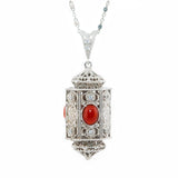 ciondolo lanterna - argento e corallo - Marina Ferraro Gioielli