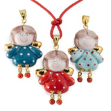 Angioletto Ceramica - argento e corallo autentico - Marina Ferraro Gioielli