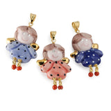 Angioletto Ceramica - argento e corallo autentico - Marina Ferraro Gioielli