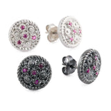 Orecchini tondu - argento e zirconi - Marina Ferraro Gioielli