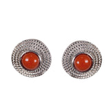 Orecchini Corbula Essential Argento e corallo rosso - Marina Ferraro Gioielli