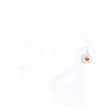 Orecchini Corbula piccola Argento e corallo rosso - Marina Ferraro Gioielli