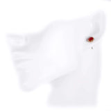 Orecchini oval corallo rosso e oro