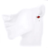 Orecchini square corallo rosso e oro