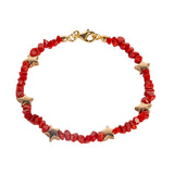 Bracciale Stella Corallo rosso, Argento 925