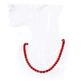 Collana sfere corallo oro bianco e giallo