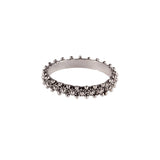 Sardinian wedding ring thin silver band