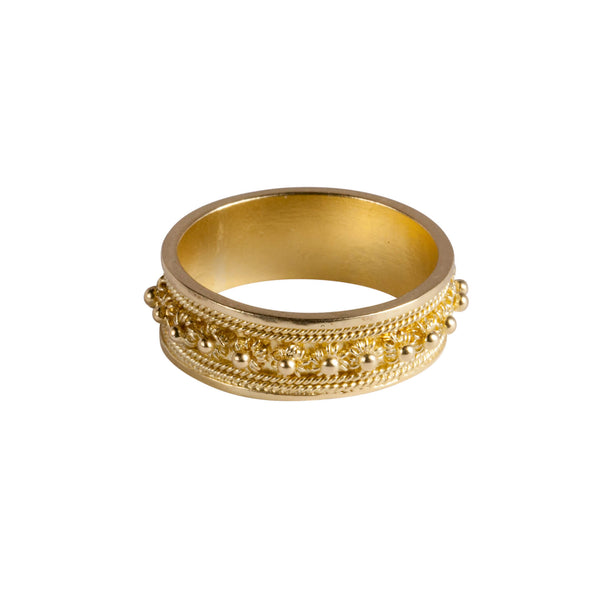 Sardinian gold ring Sa Corda