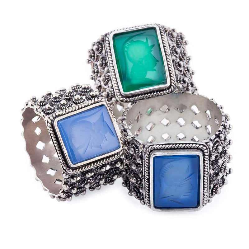 Anello in filigrana sarda e agata