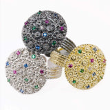 anello corbula rivisitata in argento e zirconi colorati - Marina Ferraro Gioielli